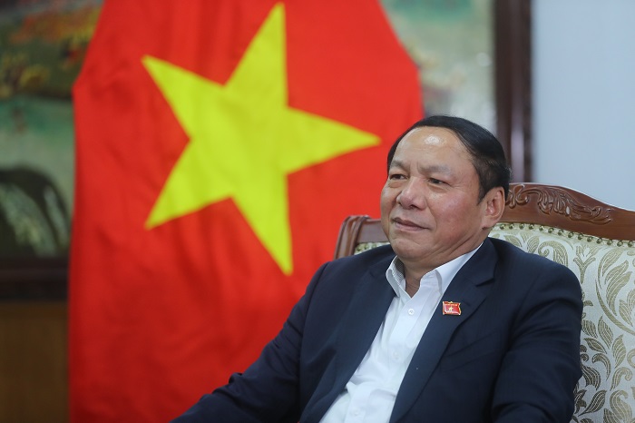 Bộ trưởng Bộ VHTTDL Nguyễn Văn Hùng (ảnh: Nam Nguyễn)